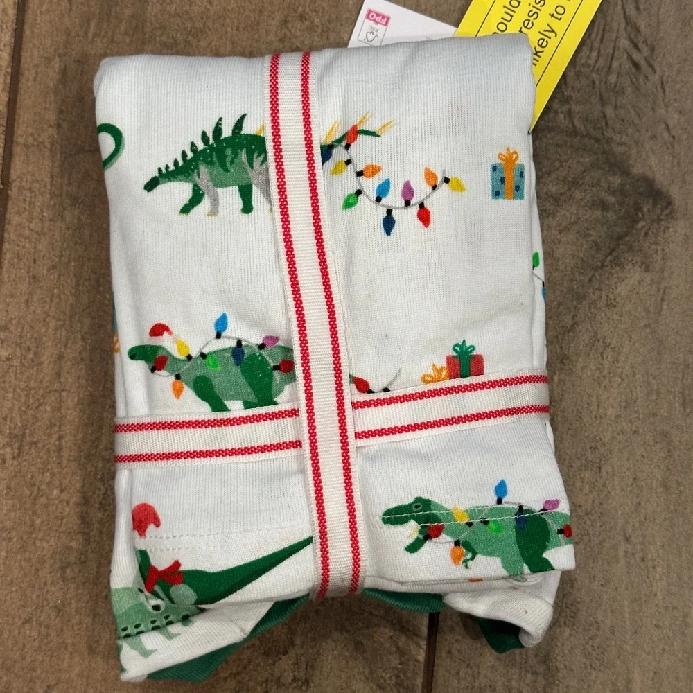 Christmas Dino Organic Cotton Pajama Set - PBK